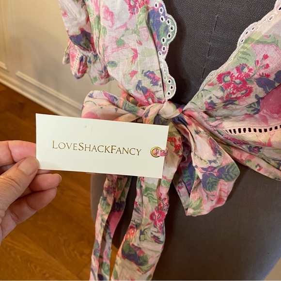 LoveShackFancy KARSTEN top, balloon sleeves, size XL, NWT - Picture 8 of 9